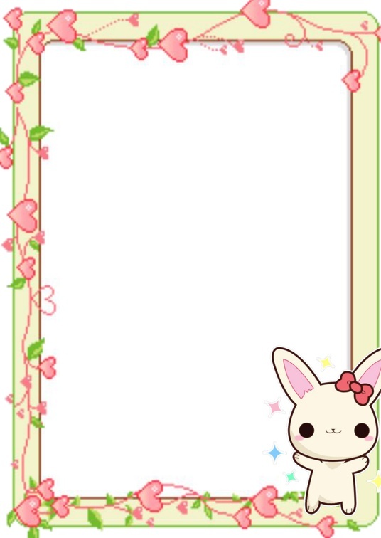 可爱卡通风1 (83)可爱卡通信纸模板word模板